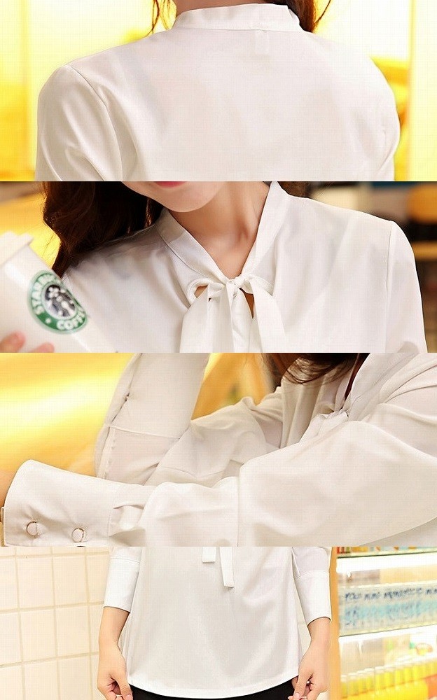 レディース　シャツ 秋　冬　シンプル　無地　ビジネス　プライベート　フォーマル　カジュアル　トップス　白　送料無料
