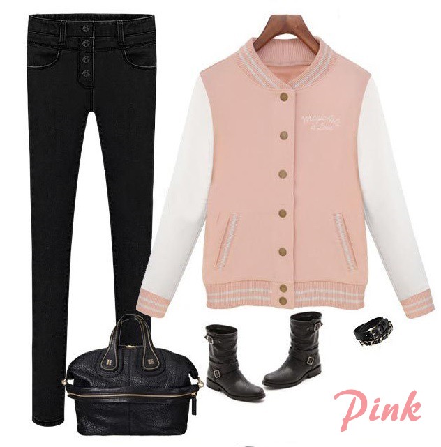 スタジャン レディース スタジャンコーデレディース　ブルゾン　アウター　着こなし　ネイビー ピンク 綿 コットン オシャレ 可愛い 大きい　スタジャンコーデ　セレカジ　当店人気【売れ筋】　532P19Apr16