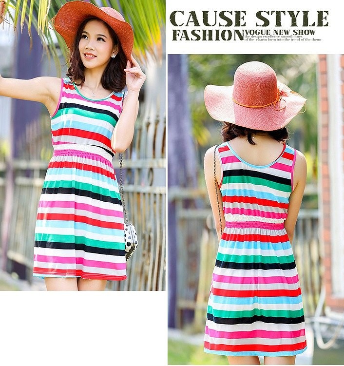 レディース　ワンピース　スカート　ミニ　定番人気　ボーダー　春　夏　5分丈　ミニ　大人カジュアル　ホワイト　レッド　大きいサイズ　送料無料