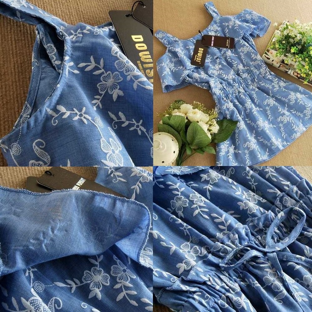 レディース　トップス　カットソー　 オフショルダー　花柄　カジュアル　春　夏　ブルー　フリル　送料無料