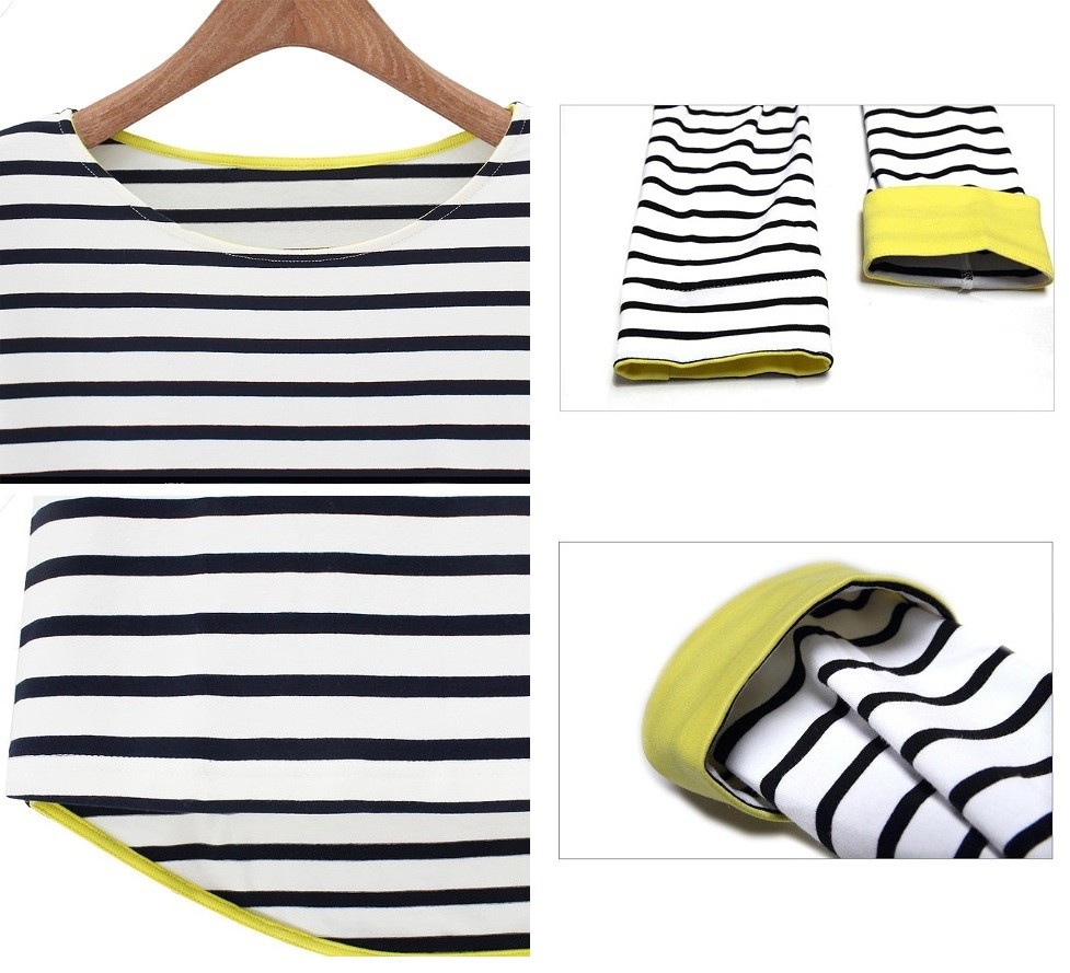 レディース　トップス　Ｔシャツ　カットソー　定番　ボーダー　半袖　七分丈　カジュアル　春　夏　ブラック　レッド　ブルー　大きいサイズ　送料無料