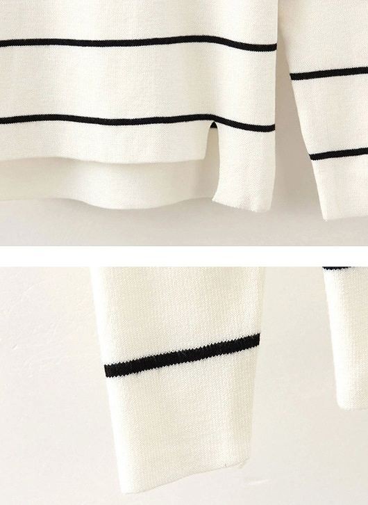 レディース ワンピース　長袖　ボーダー　ミニ　カジュアル　定番　フリーサイズ　春　ホワイト　ブラック　送料無料