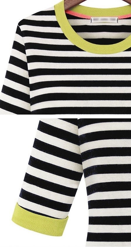 レディース　ワンピース　スカート　定番　ボーダー　半袖　カジュアル　春　夏　丸首　ブルー　イエロー　送料無料