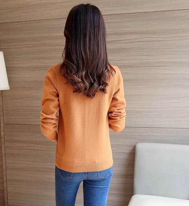 レディース ニットシャツ モックネック 長袖 スリム あったか カジュアル お出かけ デート デイリー 普段着 ホワイト ブラック ピンク イエロー グレー レッド オレンジ 送料無料