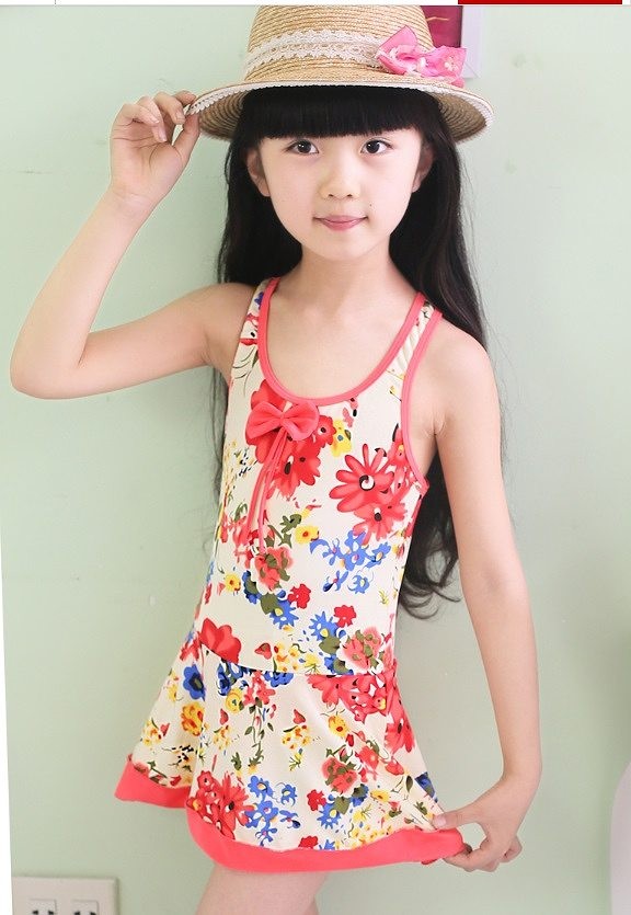 レディース　キッズ　水着　親子ペア　ワンピース　花柄　女の子　ママ　ホルタ―ネック　スカート　スイムウェア　スイムキャップ　セット　かわいい　リボン　大きいサイズ　95　10111213夏　ビーチ　リゾート　海水浴　プール　水遊び　送料無料
