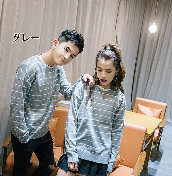 メンズ　レディース　ニットセーター　クルーネック　プルオーバー　ストライプ　スリム　トップス　ストリート　カジュアル　普段着　デイリー　おしゃれ　ホワイト　ブラック　送料無料