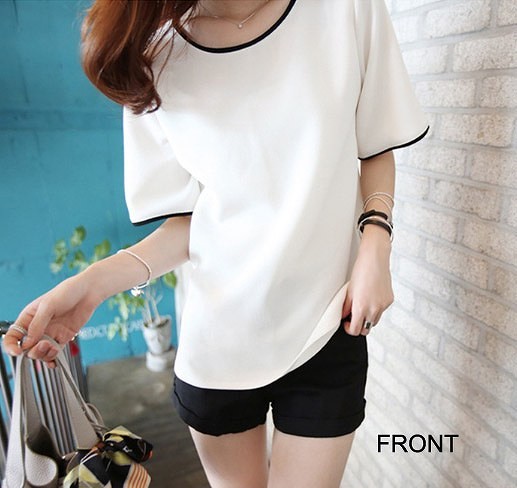 レディース　ファッション　女性　かわいい　ビッグヤード　ラウンドネック　Ｔシャツ　半袖　ルーズ　大人カジュアル　夏　外出　アウトドア　レジャー　ホワイト　送料無料