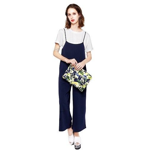 レディース　ファッション　トップス　リネンワイドレッグパンツ　ロングパンツ　ピーススーツTシャツ　重ね着　ラウンドネック　シンプル　かわいい　大人カジュアル　旅行　デート　普段着　ブラック　ホワイト　送料無料