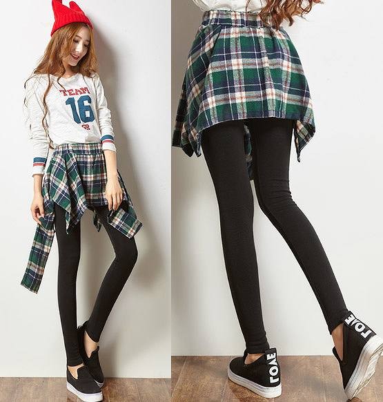 レディース　ボトムス　レギンス　キュロット　スカート　リボン　フレア　チェック　ストリート系　ヒップホップ　ダンス　ジャズ　カジュアル　フェミニン　普段着　おしゃれ　デート　リゾート　レッド　ブラック　グリーン　送料無料