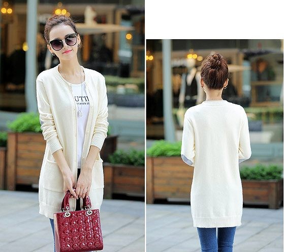 レディース　ロング　カーディガン　ニット　ジャケット　無地　ラウンドネック　フリーサイズ　長袖　シンプル　大人カジュアル　フェミニン　普段着　おしゃれ　デート　リゾート　ホワイト　ピンク　グレー　グリーン　送料無料