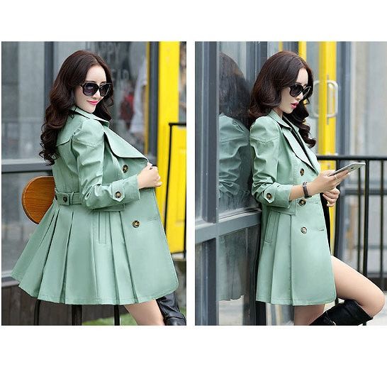 レディース　ファッション　ジャケット　コート　長袖　　スリムダブルブレスト　夏　大人カジュアル　かわいい　キュート　旅行　買い物　デート　外出　ベージュ　グリーン　ピンク　ブラック　送料無料