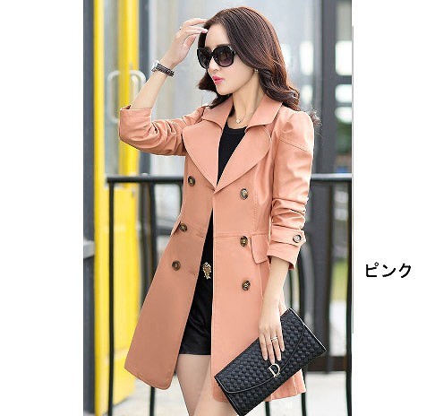 レディース　ファッション　ジャケット　コート　長袖　　スリムダブルブレスト　夏　大人カジュアル　かわいい　キュート　旅行　買い物　デート　外出　ベージュ　グリーン　ピンク　ブラック　送料無料