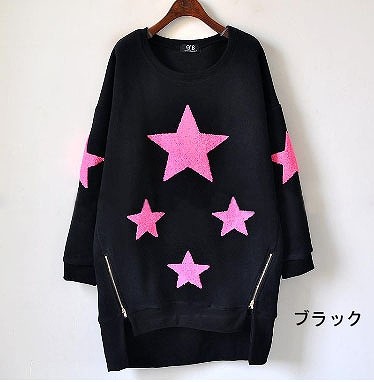 レディース　ファッション　Ｔシャツ　フリース　七分袖　夏　大人カジュアル　かわいい　キュート　旅行　買い物　デート　外出　普段着　ピンク　グリーン　ブラック　送料無料