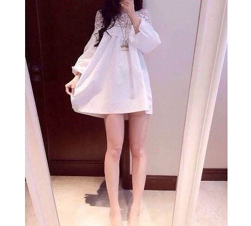 レディース　ファッション　ショール　七分袖　スリーブドレス　レース　フリル　夏　大人カジュアル　かわいい　キュート　買い物　デート　外出　普段着　ホワイト　送料無料