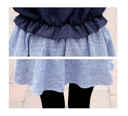 レディース　ファッション　ドレスワンピース　長袖　ジャンプスーツ　大人カジュアル　かわいい　キュート　買い物　デート　外出　普段着　ブルー　送料無料