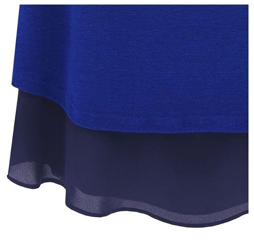 レディース　Ｔシャツ　ラウンドネック　ぺプラムトップス　アウター　長袖　かわいい　大人カジュアル　普段着　おしゃれ　パーティ　デート　ブルー　ブラック　送料無料