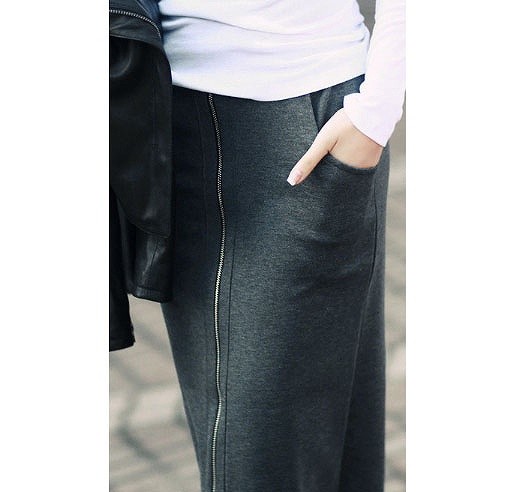 レディース　スリップスカート　ジッパー　スリム　シンプル　かわいい　キュート　エレガント　大人カジュアル　外出　普段着　おしゃれ　デート　リゾート　グレー　ブラック　送料無料