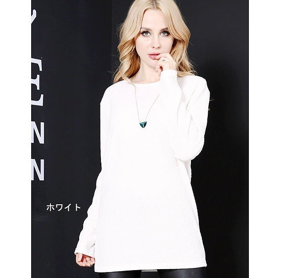 レディース　セーター　クルーネック　長袖　シンプル　かわいい　キュート　エレガント　大人カジュアル　外出　通勤　普段着　おしゃれ　デート　ホワイト　ブラック　送料無料