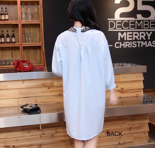 レディース　ワンピース　カットソーワンピ　膝上丈　スカーフ付　7分袖　無地　ゆったり　大きいサイズ　大人カジュアル　可愛い　ラフスタイル　上品　普段着　フェミニン　お出かけ　リゾート　デート　ホワイト　送料無料