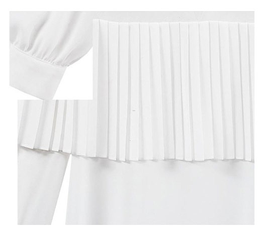 レディース　　スプライシングシフォンシャツ　長袖　肩メッシュ　大人カジュアル　フェミニン　かわいい　人気　お出かけ　デート　リゾート　ブラック　ホワイト　送料無料