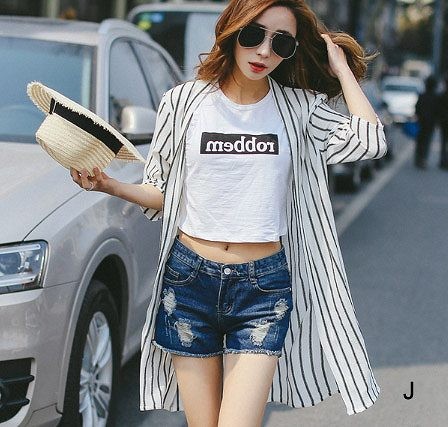 レディース　シフォンシャツ　ショール　七分袖　ロング丈　日焼け止め　大人カジュアル　フェミニン　かわいい　人気　お出かけ　デート　リゾート　全１７種類　送料無料