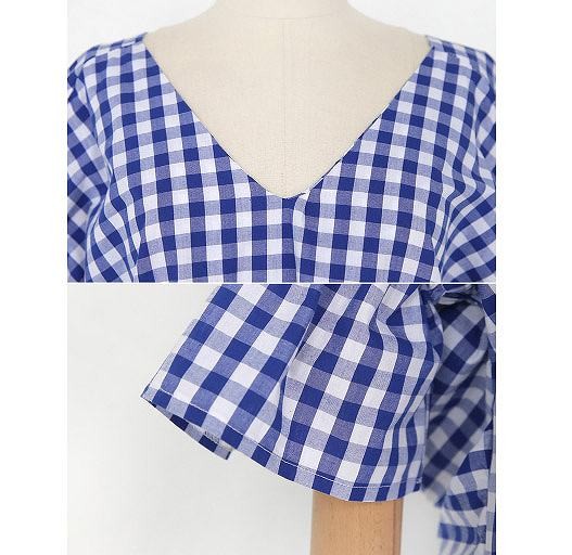 レディース　ワンピース　サマードレス　ロングワンピ　半袖　チェック　Vネック　ゆったり　春夏　大人カジュアル　セクシー　フリーサイズ　シンプル　リゾート　普段着　デイリー　お出かけ　デート　ブルー　ブラック　送料無料