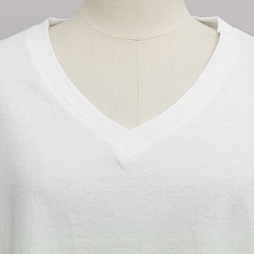 レディース　トップス　ゆったり　Tシャツ　カットソー　Vネック　7分袖　無地　ゆるT　シンプル　カジュアル　フリーサイズ　大人可愛い　フェミニン　オフィス　デート　お出かけ　デイリー　普段着　ホワイト　送料無料
