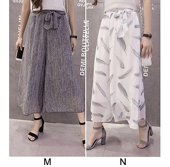 レディース　ガウチョパンツ　ワイドパンツ　スカーチョ　シフォン　ボトムス　花柄　フラワー　ボタニカル柄　大人カジュアル　シンプル　リゾート　普段着　デイリー　お出かけ　旅行　デート　ブラック　ホワイト　グレー　送料無料