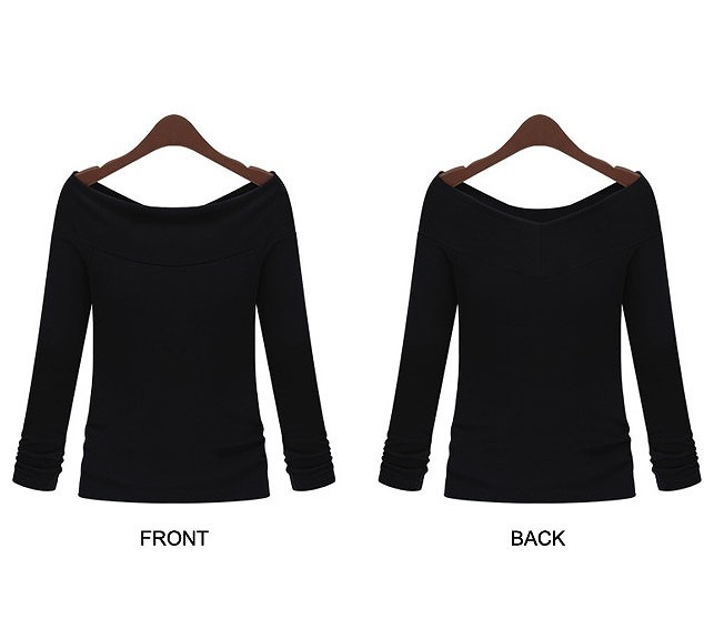 レディース　トップス　Tシャツ　カットソー　オフショルダー　ボートネック　長袖　シンプル　大きいサイズ　ゆったり　大人カジュアル　フェミニン　エレガント　普段着　おしゃれ　デート　リゾート　ブラック　グレー　ホワイト　送料無料