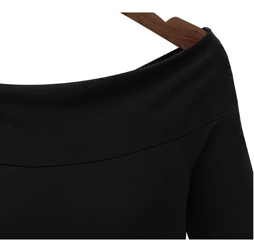 レディース　トップス　Tシャツ　カットソー　オフショルダー　ボートネック　長袖　シンプル　大きいサイズ　ゆったり　大人カジュアル　フェミニン　エレガント　普段着　おしゃれ　デート　リゾート　ブラック　グレー　ホワイト　送料無料