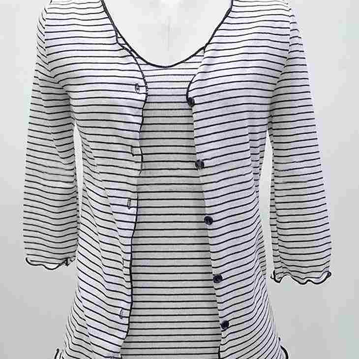 レディース　ニットカーデ　七分袖　セットアップ　オフショルダー　ノースリーブ　大人カジュアル　フェミニン　かわいい　人気　普段着　お出かけ　デート　ネイビー　ホワイト　送料無料