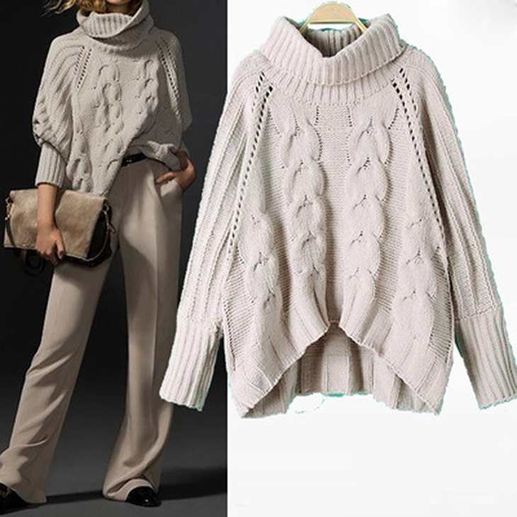レディース　ニットセーター　長袖　タートルネック　大人カジュアル　フェミニン　かわいい　人気　普段着　部屋着　お出かけ　デート　オフホワイト　送料無料