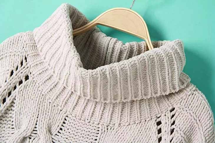 レディース　ニットセーター　長袖　タートルネック　大人カジュアル　フェミニン　かわいい　人気　普段着　部屋着　お出かけ　デート　オフホワイト　送料無料