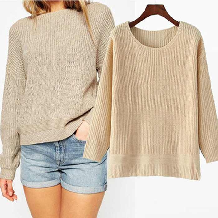 レディース　プルオーバー　ニット　長袖　ラウンドネック　大人カジュアル　フェミニン　かわいい　人気　普段着　部屋着　お出かけ　デート　アプリコット　送料無料