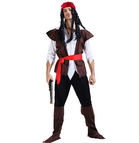 レディース　メンズ　ハロウィン　コスチューム　海賊　キャプテン　パイレーツ　フリーサイズ　本格派　リアルデザイン　公演　演劇　お化け　ハロウィン　コスプレ　衣装　イベント　パーティ　仮装　ブラック　ホワイト　レッド　送料無料