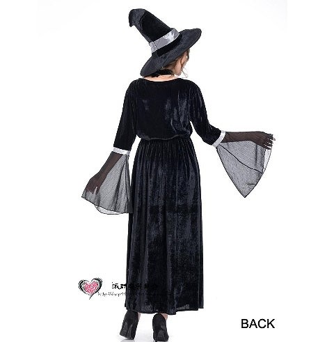 レディース　ハロウィン　コスチューム　魔女　魔法使い　ローブ　可愛い　キュート　フリーサイズ　本格派　リアルデザイン　公演　演劇　お化け　ハロウィン　コスプレ　衣装　イベント　パーティ　仮装　ブラック　送料無料