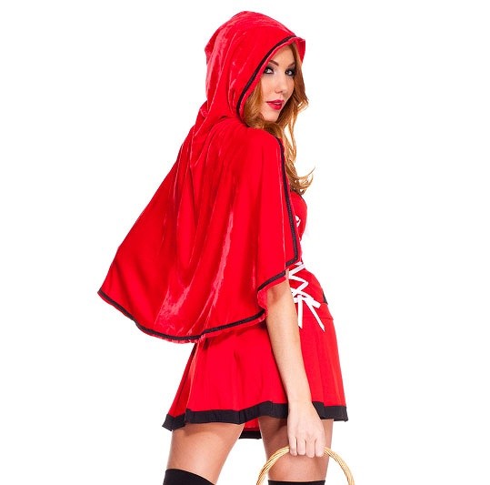 レディース　ハロウィン　コスチューム　赤ずきんちゃん　赤ずきん　ペロー童話　グリム童話　フリーサイズ　本格派　リアルデザイン　公演　演劇　お化け　ハロウィン　コスプレ　衣装　イベント　パーティ　仮装　レッド　送料無料