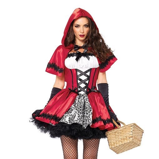 レディース　ハロウィン　コスチューム　赤ずきんちゃん　赤ずきん　ペロー童話　グリム童話　フリーサイズ　本格派　リアルデザイン　公演　演劇　お化け　ハロウィン　コスプレ　衣装　イベント　パーティ　仮装　レッド　送料無料