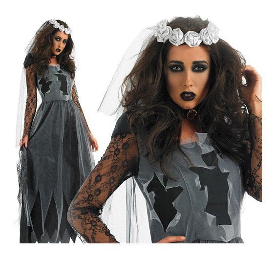 レディース　コスチューム　ゾンビ　花嫁　吸血鬼　ヴァンパイア　魔女　魔法使い　踊り子　ジプシー　フリーサイズ　大きいサイズ　本格派　リアルデザイン　ハロウィン　公演　演劇　お化け　コスプレ　衣装　イベント　パーティ　仮装　ブラック　送料無料