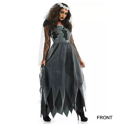 レディース コスチューム ゾンビ 花嫁 吸血鬼 ヴァンパイア 魔女 魔法使い 踊り子 ジプシー フリーサイズ 大きいサイズ 本格派 リアルデザイン ハロウィン 公演 演劇 お化け コスプレ 衣装 イベント パーティ 仮装 ブラック 送料無料