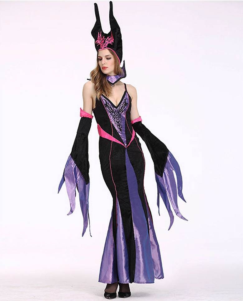 レディース　コスチューム　魔女　ドレス　ハロウィン　コスプレ　衣装　本格派　リアル　ステージ　演劇　公演　イベント　パーティ　仮装　ブラック　送料無料
