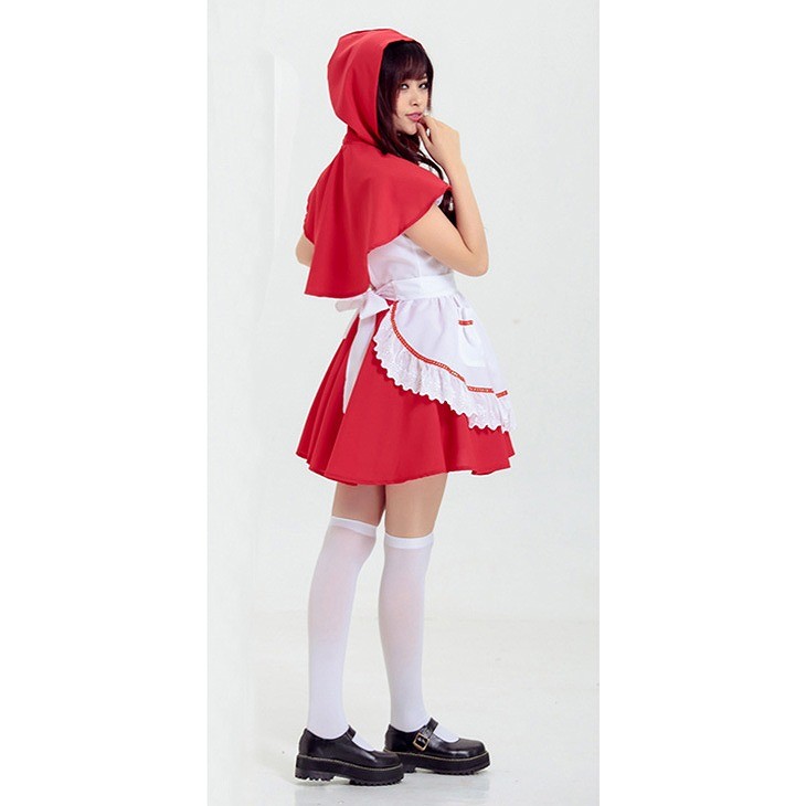 レディース　コスチューム　赤ずきんちゃん　ドレス　ハロウィン　コスプレ　セクシー　衣装　本格派　リアル　ステージ　演劇　公演　イベント　パーティ　仮装　レッド　送料無料