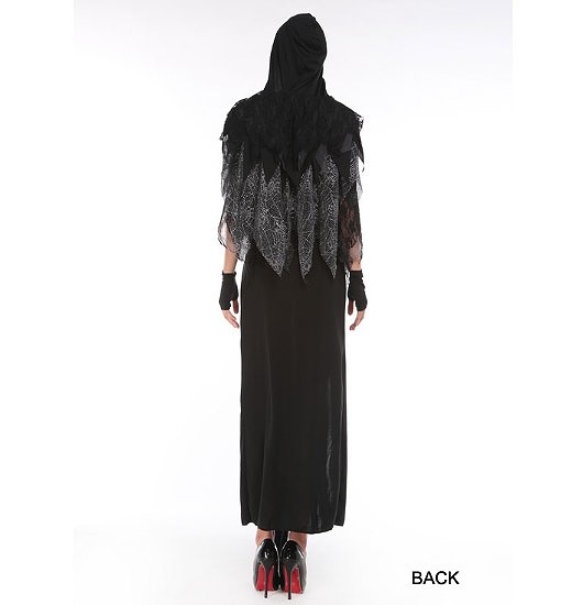 レディース　コスチューム　死神　悪魔　魔女　魔王　デビル　デーモン　ゾンビ　花嫁　黒魔術　女戦士　戦闘服　大きいサイズ　本格派　リアルデザイン　公演　演劇　お化け　ハロウィン　コスプレ　衣装　イベント　パーティ　仮装　ブラック　送料無料