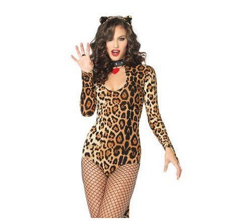 レディース　コスチューム　キャットスーツ　レオパード　豹　ヒョウ　チーター　セクシー　ジャンプスーツ　ツナギ　フリーサイズ　本格派　リアルデザイン　公演　演劇　お化け　ハロウィン　コスプレ　衣装　イベント　パーティ　仮装　ゴールド　送料無料
