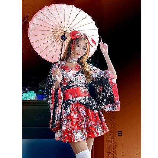 レディース　セクシー　浴衣　和服　着物　花魁　芸者　舞子　遊女　和風　アニメ　ゲーム　大きいサイズ　本格派　リアルデザイン　ロリータ　公演　演劇　お化け　ハロウィン　コスプレ　衣装　イベント　パーティ　仮装　ブラック　レッド　送料無料