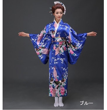 レディース　コスチューム　着物　きもの　芸者　和風　和服　民族衣装　お稽古　手習い　日舞　茶道　お琴　三味線　本格派　リアルデザイン　公演　演劇　お化け　ハロウィン　コスプレ　衣装　イベント　パーティ　仮装　レッド　ピンク　ブラック　ブルー　送料無料
