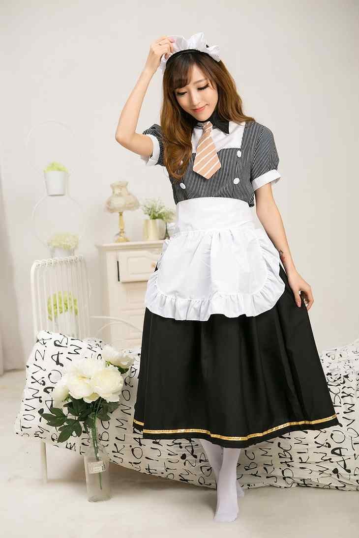 レディース　コスチューム　メイド服　ドレス　コスプレ　なりきり　ファッション　本格派　リアルデザイン　公演　演劇　ハロウィン　衣装　イベント　パーティ　仮装　ブラック　送料無料