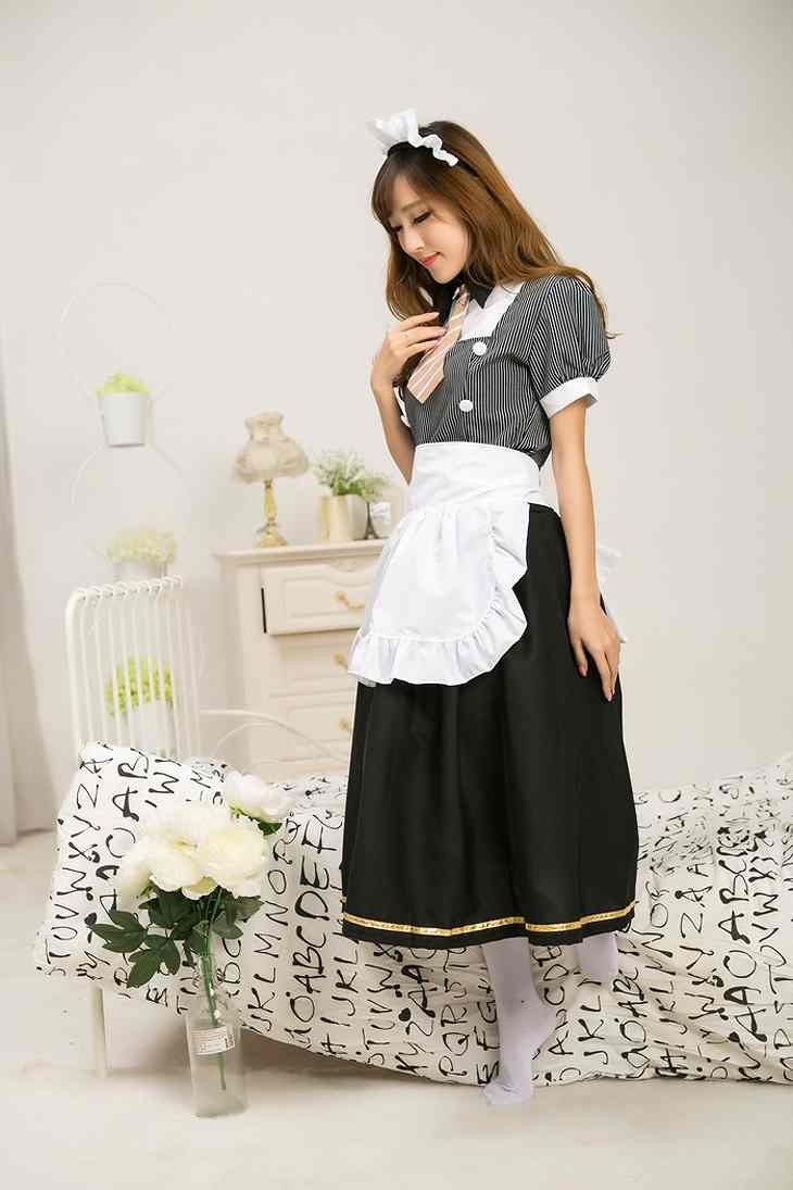 レディース　コスチューム　メイド服　ドレス　コスプレ　なりきり　ファッション　本格派　リアルデザイン　公演　演劇　ハロウィン　衣装　イベント　パーティ　仮装　ブラック　送料無料