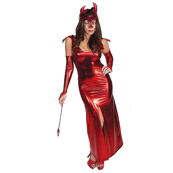 レディース　コスチューム　セクシー　悪魔　ドレス　コスプレ　ファッション　本格派　公演　演劇　ハロウィン　衣装　イベント　パーティ　仮装　レッド　送料無料