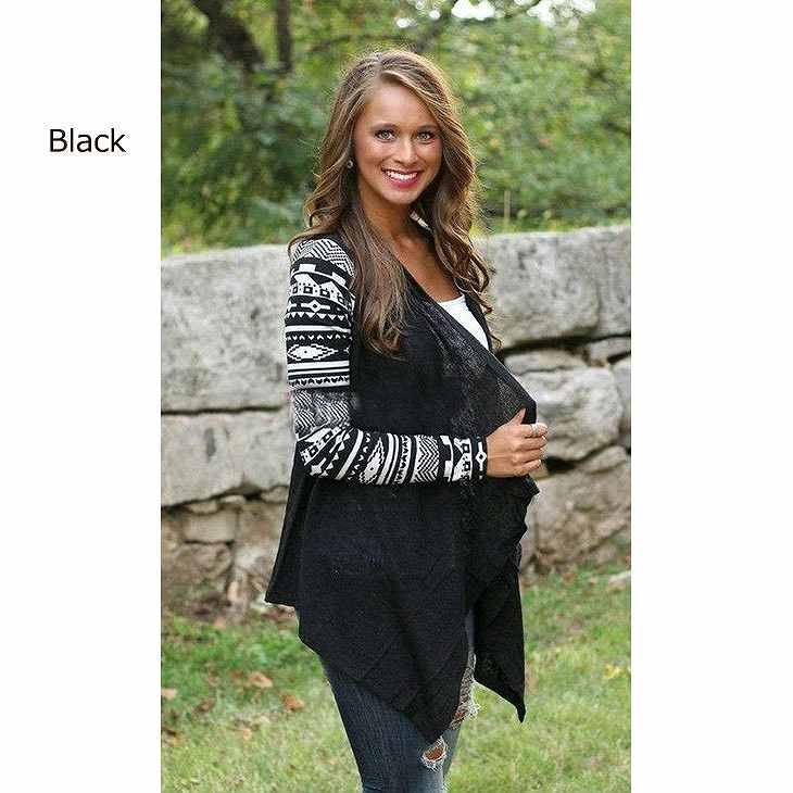 レディース　カーディガン　長袖　不規則袖　ミディアム丈　大人カジュアル　普段着　お出かけ　おしゃれ　デート　リゾート　ブラック　ベージュ　送料無料